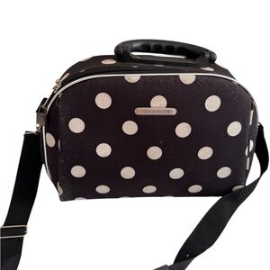 Women's Black and White Polka Dot Travel Bag